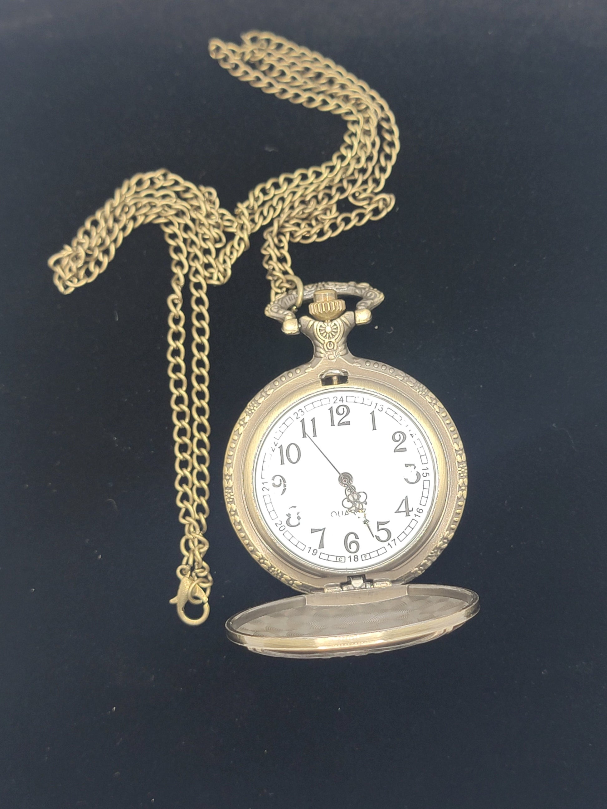 Bronze Fire Fighter Pocket Watch with Decorative Gift Box