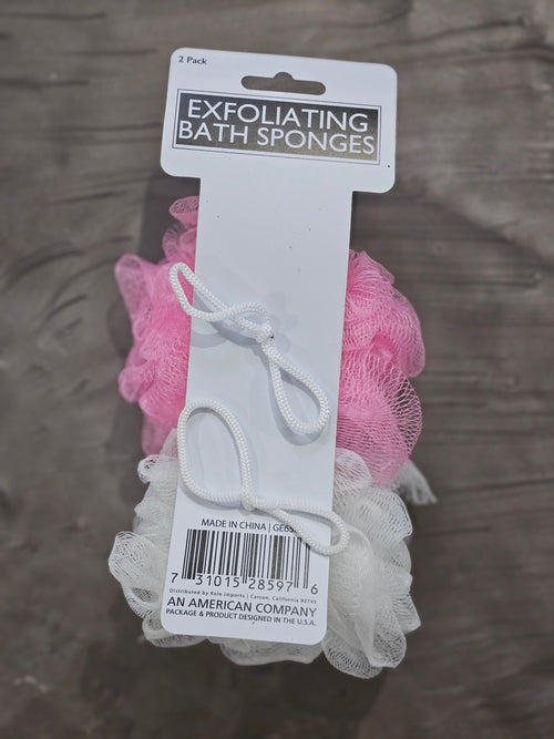 Revitalize Your Skin with Our 2-Piece Exfoliating Bath Sponge Set - Eco-Friendly & Gentle!