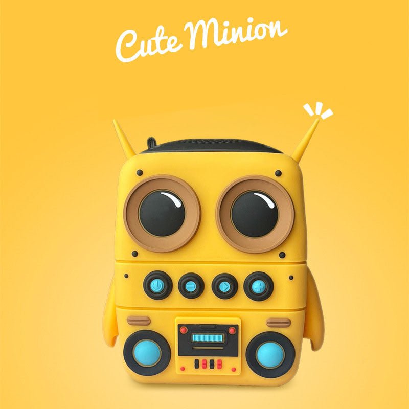 Cute Minion Robot Bluetooth Speaker – Portable Wireless Speaker with Long Battery Life, 5–8 Hour Playtime, for Kids & Adults