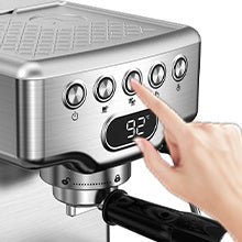 Geek Chef 20 Bar Espresso Machine with Milk Frother – 1.8L, Stainless Steel