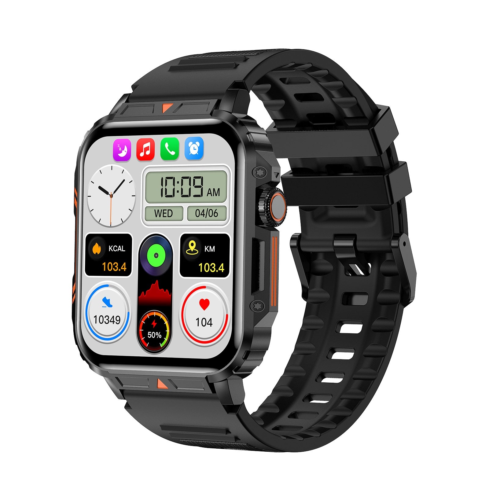 L81 Outdoor Sports Smartwatch – Waterproof Fitness Tracker with Big Battery, Call Answering, Compatible with iOS & Android