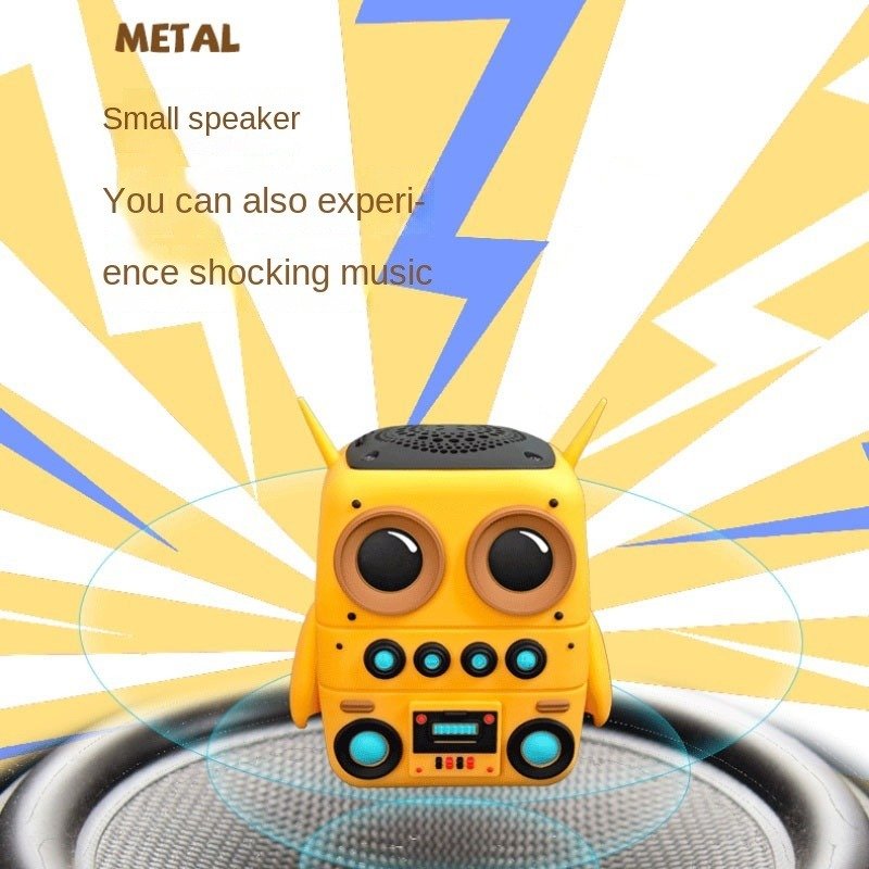 Cute Minion Robot Bluetooth Speaker – Portable Wireless Speaker with Long Battery Life, 5–8 Hour Playtime, for Kids & Adults