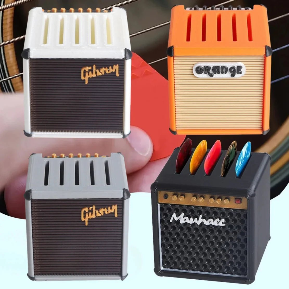AmpGod Pick Vault – 3D Printed Guitar Pick Holder Shaped Like a Mini Amp for Rockers Who Never Miss a Riff