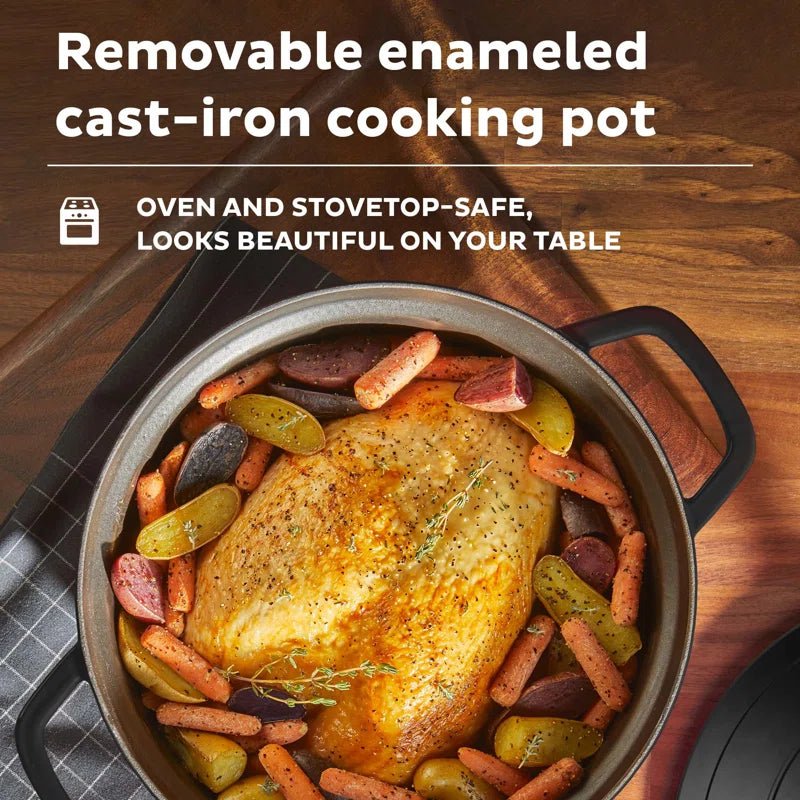 Instant Pot Precision 6-Quart Dutch Oven | 5-in-1 Enameled Cast Iron Multi-Cooker for Braising, Searing, Slow Cooking & Table-Ready Serving