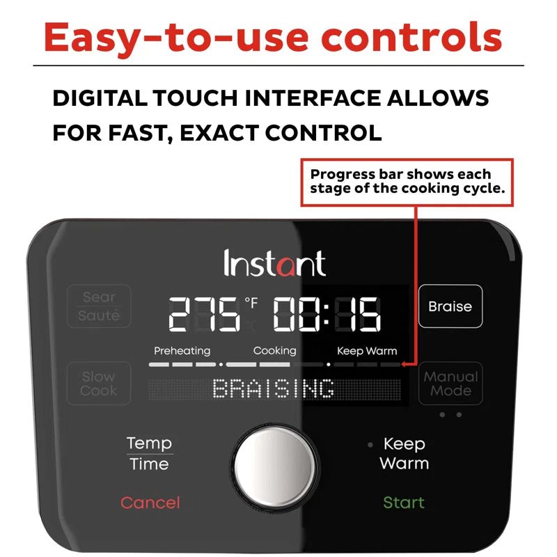 Instant Pot Precision 6-Quart Dutch Oven | 5-in-1 Enameled Cast Iron Multi-Cooker for Braising, Searing, Slow Cooking & Table-Ready Serving