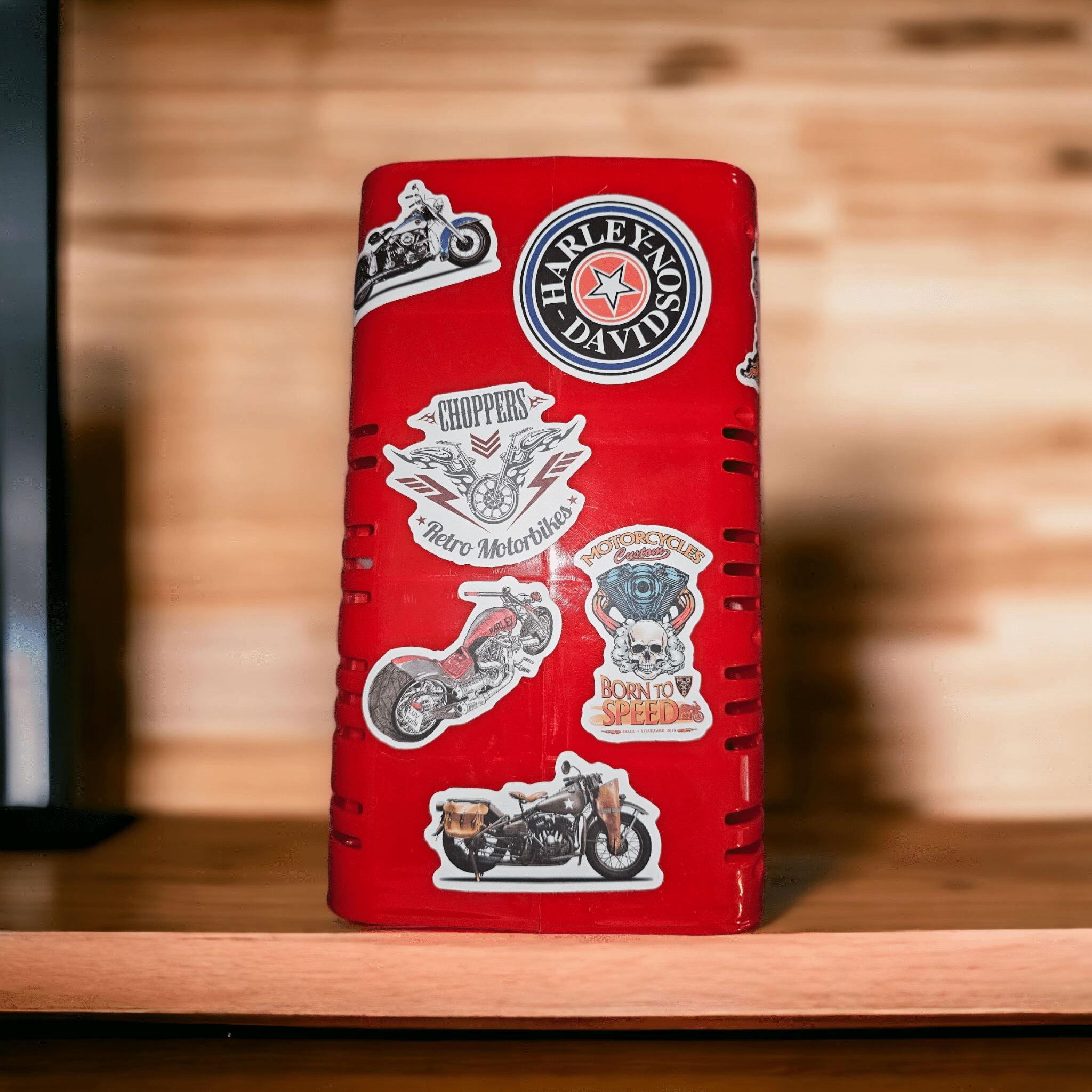 Harley Davidson Themed 36 Hole Bubble Machine with Fireworks Sounds & LED Lighting