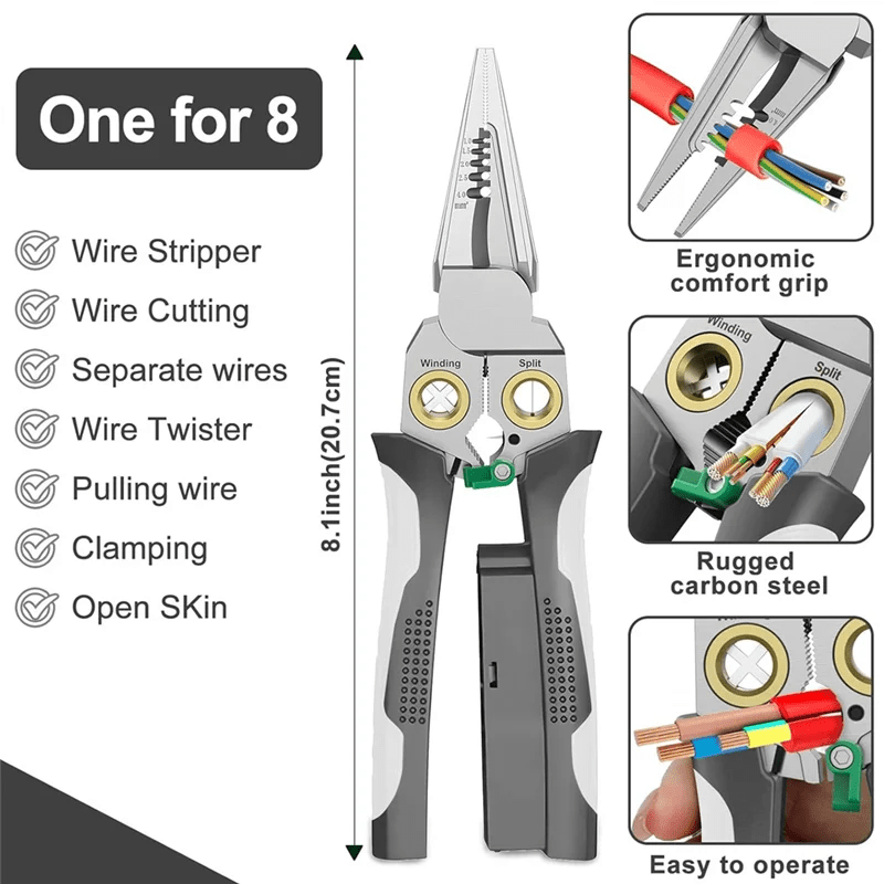 PowerPro 8-in-1 Wire Master – Strip, Cut, Test, & More!
