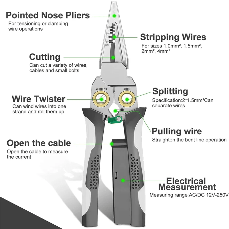 PowerPro 8-in-1 Wire Master – Strip, Cut, Test, & More!
