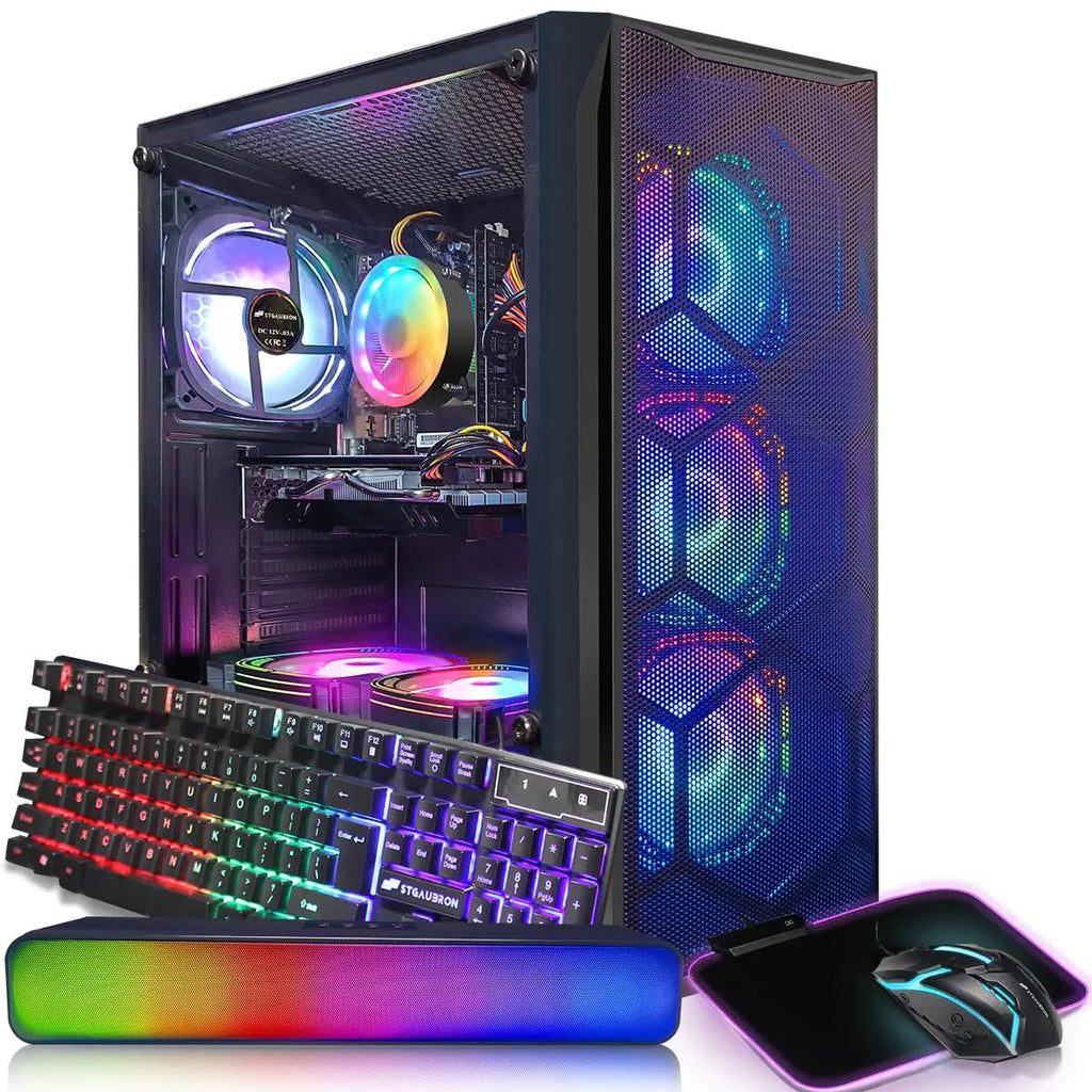 windows 10 gaming desktop, 1080p gaming pc, wifi bluetooth 5.0, rgb gaming pc, discount cave