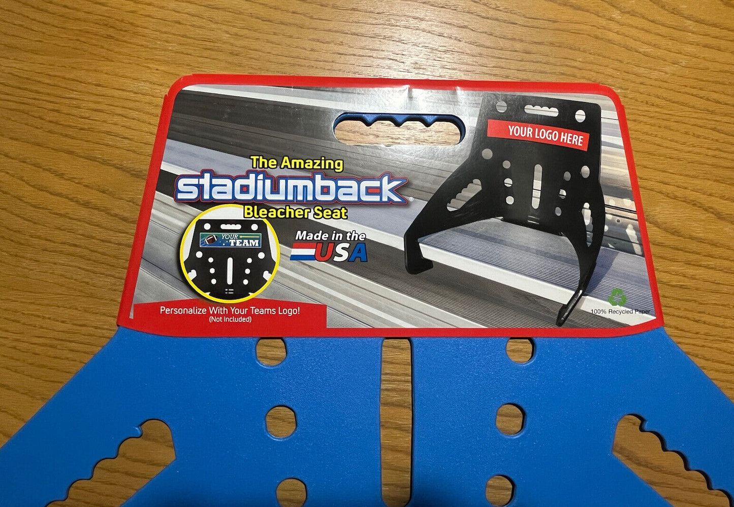 Blue Stadium Back Bleacher Seat (Pair of 2)